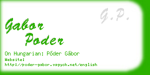 gabor poder business card