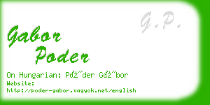 gabor poder business card